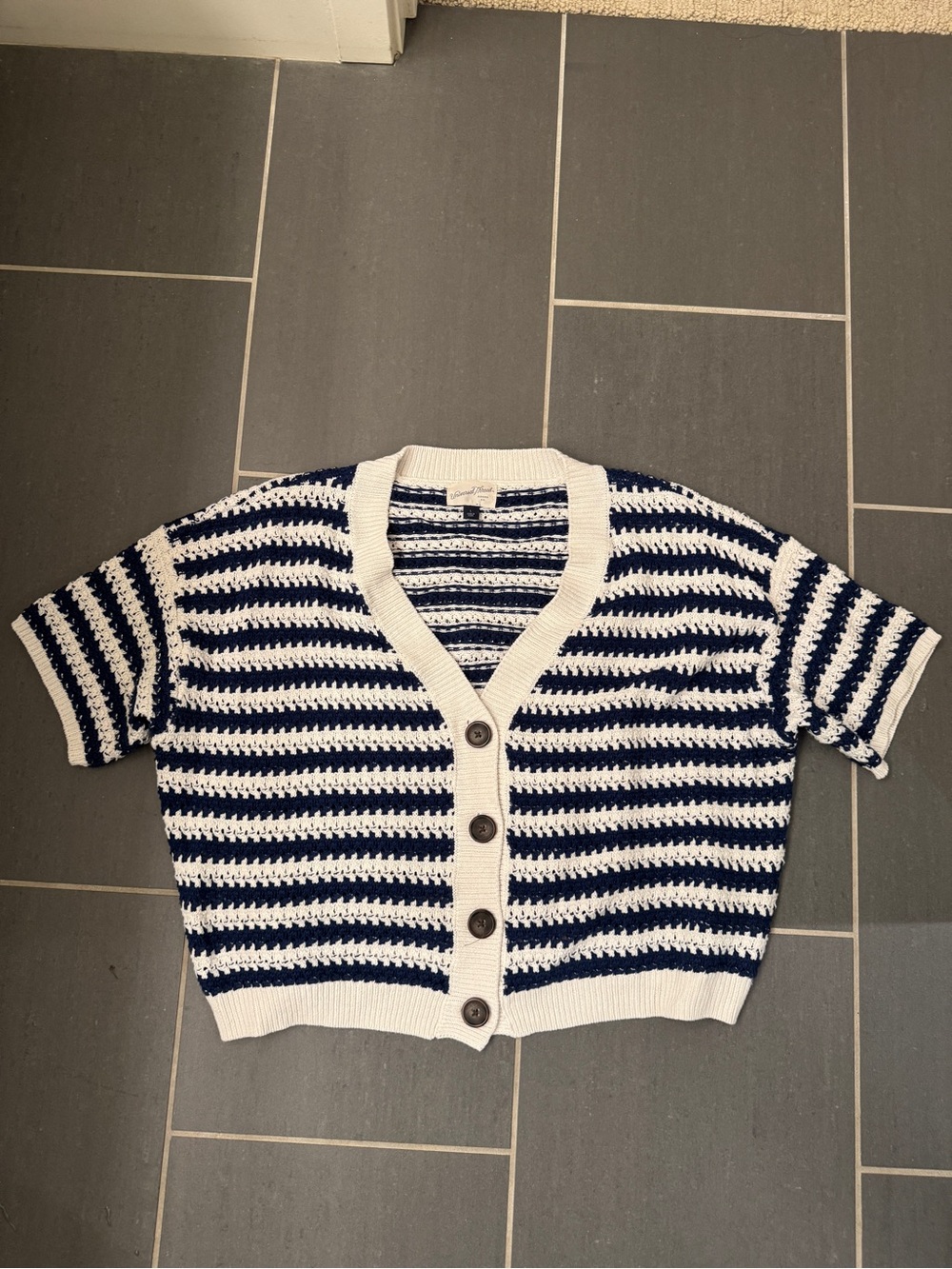Universal Thread Navy and White stripe Cardigan size L